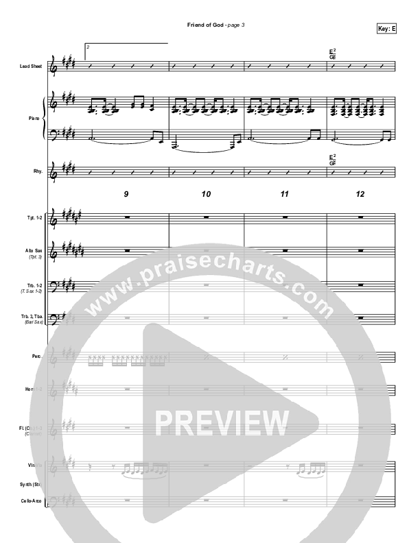 Friend Of God Conductor's Score (Lakewood Church)