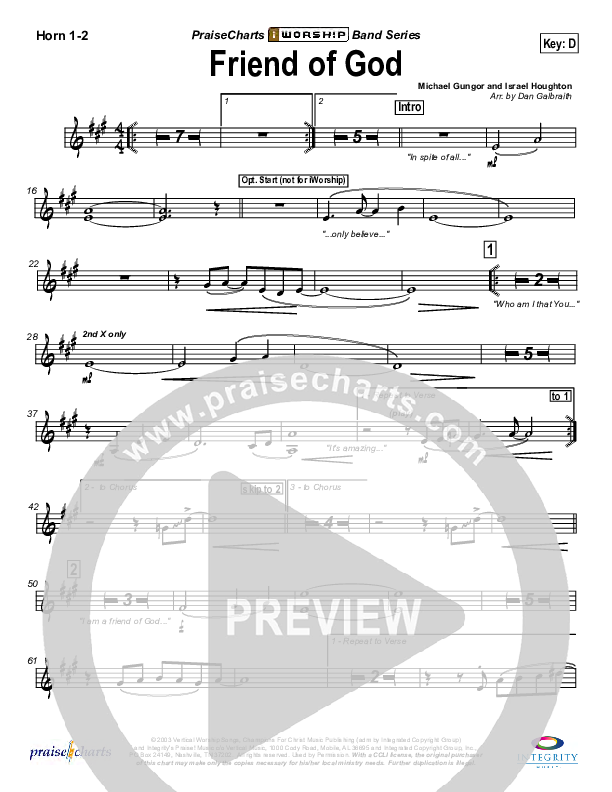 Friend Of God Brass Pack (Lakewood Church)