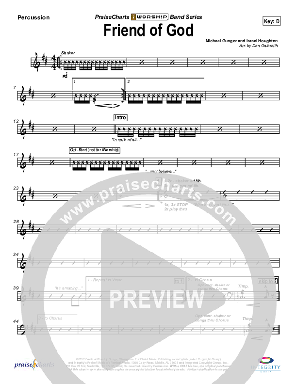 Friend Of God Percussion (Lakewood Church)