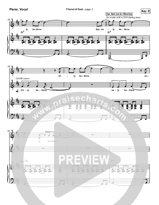 Friend Of God Piano/Vocal (Lakewood Church)