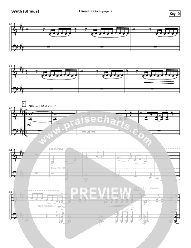 Friend Of God Synth Strings (Lakewood Church)