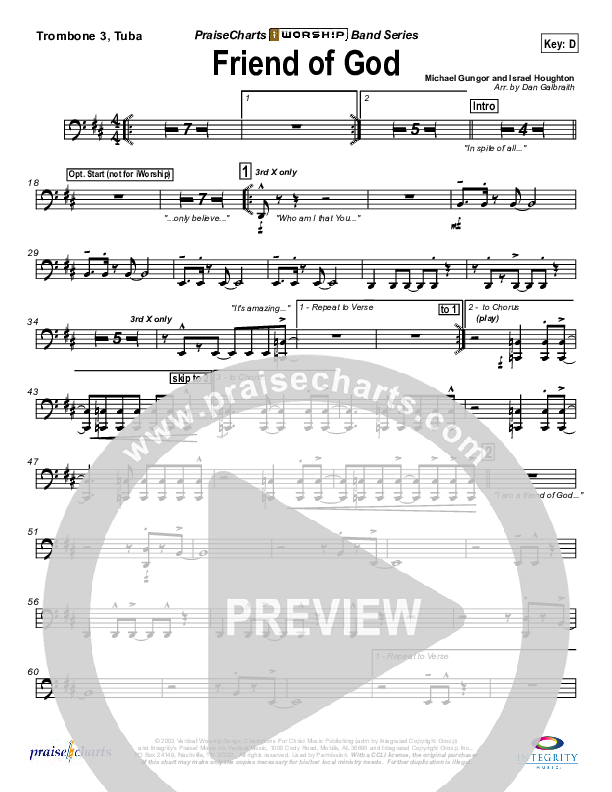 Friend Of God Trombone 3/Tuba (Lakewood Church)