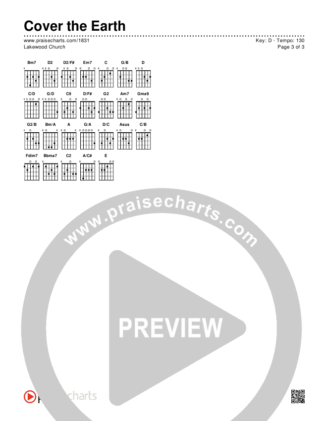 Cover The Earth Chords & Lyrics (Lakewood Church)