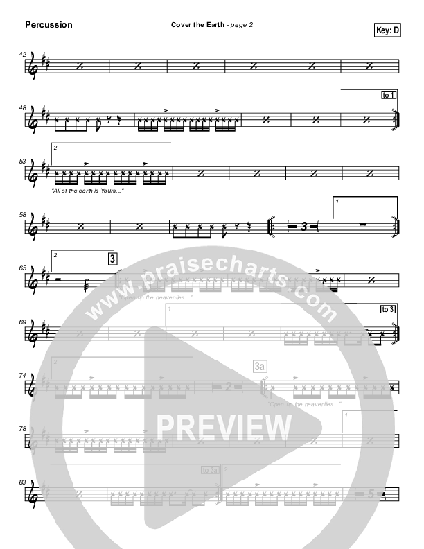 Cover The Earth Percussion (Lakewood Church)