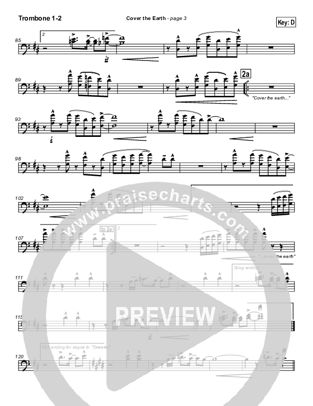 Cover The Earth Trombone 1/2 (Lakewood Church)