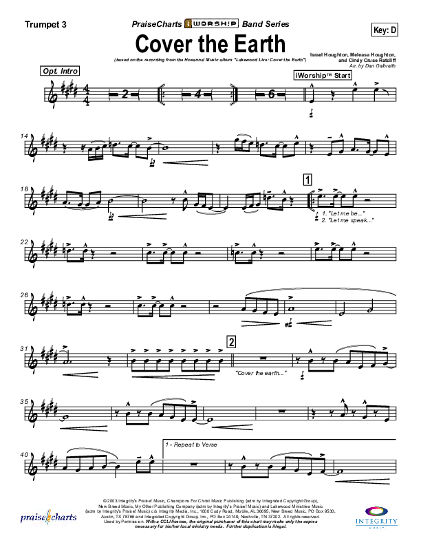 Cover The Earth Trumpet 3 (Lakewood Church)