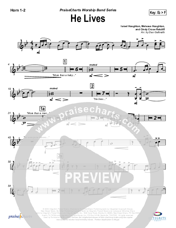 He Lives French Horn 1/2 (Lakewood Church)