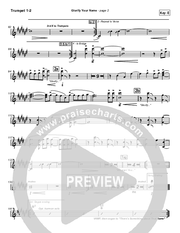 Glorify Your Name Trumpet 1,2 (Lakewood Church)