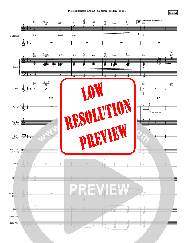 There's Something About that Name (with O How I Love Jesus and Glorify Your Name) Conductor's Score (Lakewood Church)