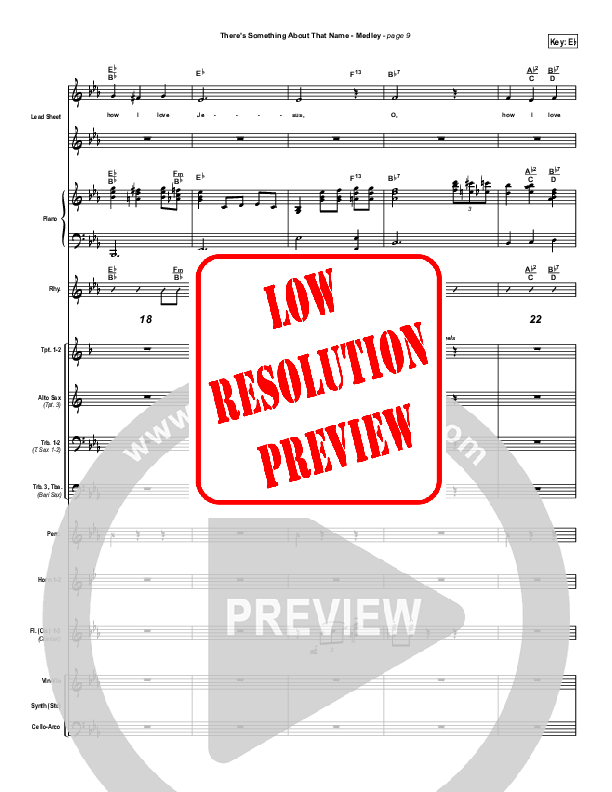 There's Something About that Name (with O How I Love Jesus and Glorify Your Name) Conductor's Score (Lakewood Church)