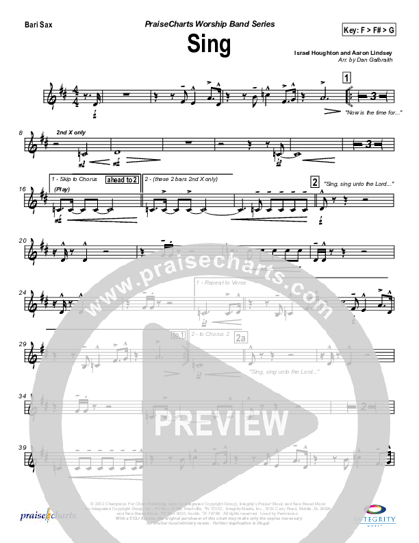 Sing Bari Sax (Lakewood Church)