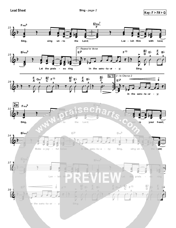 Sing Lead Sheet (Lakewood Church)