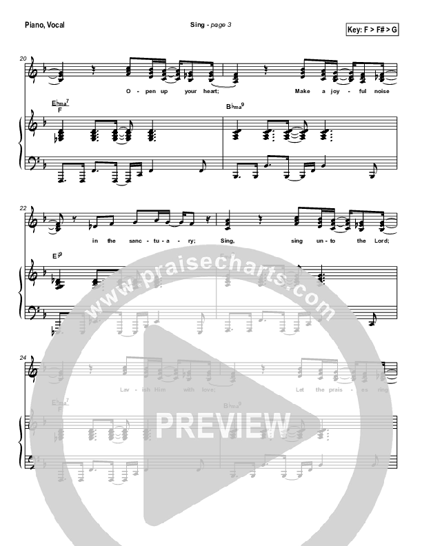 Sing Piano/Vocal (SATB) (Lakewood Church)