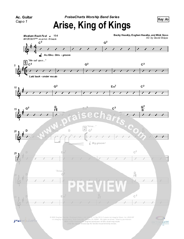 Arise King of Kings Acoustic Guitar (Eoghan Heaslip)