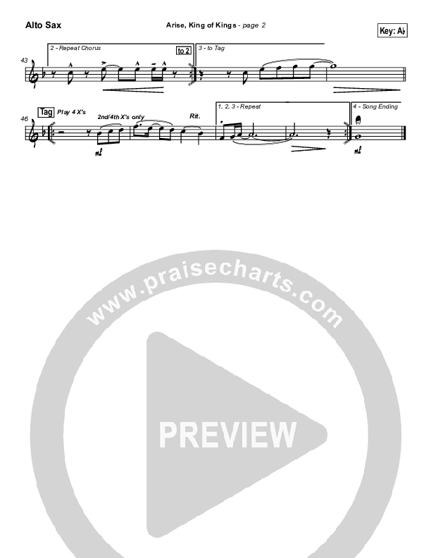 Arise King of Kings Alto Sax (Eoghan Heaslip)