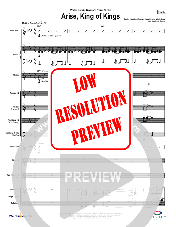 Arise King of Kings Conductor's Score (Eoghan Heaslip)