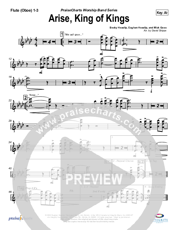 Arise King of Kings Flute/Oboe 1/2/3 (Eoghan Heaslip)