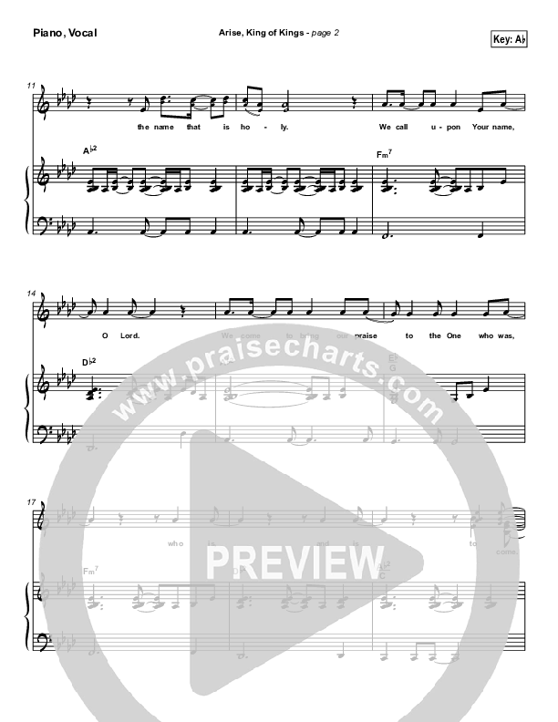 Arise King of Kings Piano/Vocal Pack (Eoghan Heaslip)