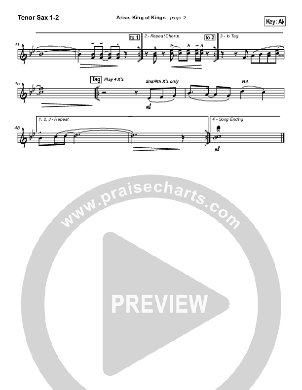 Arise King of Kings Tenor Sax 1/2 (Eoghan Heaslip)