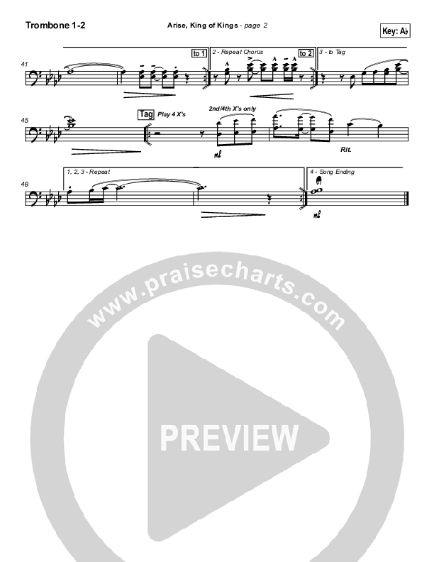 Arise King of Kings Trombone 1/2 (Eoghan Heaslip)