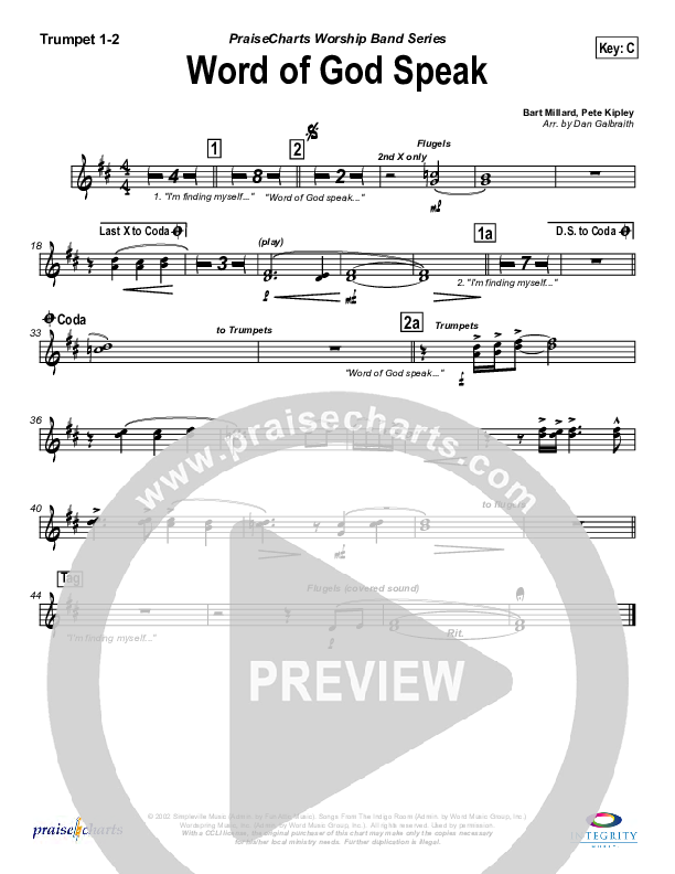 Word Of God Speak Brass Pack (MercyMe)