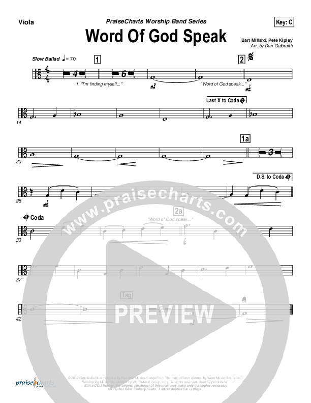 Word Of God Speak Viola (MercyMe)