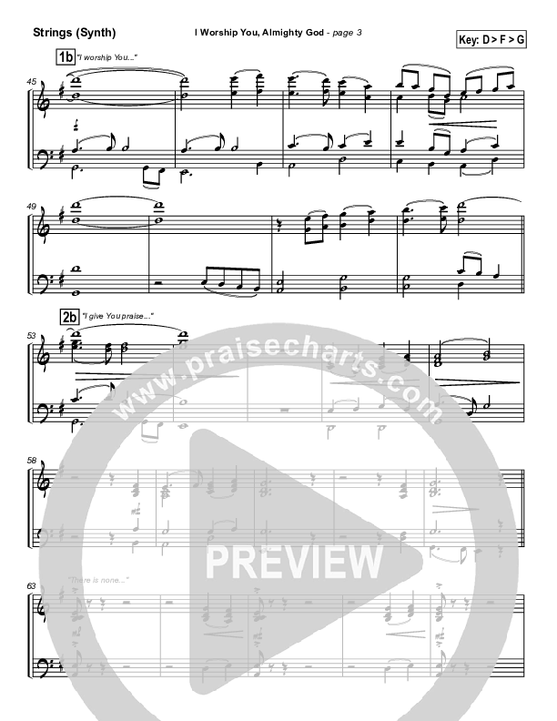 I Worship You Almighty God Synth Strings (Sondra Corbett)