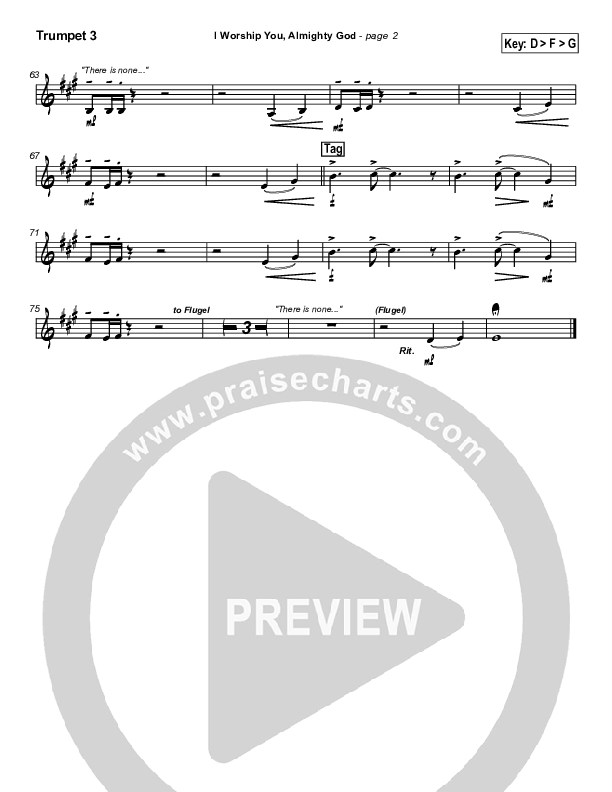 I Worship You Almighty God Trumpet 3 (Sondra Corbett)