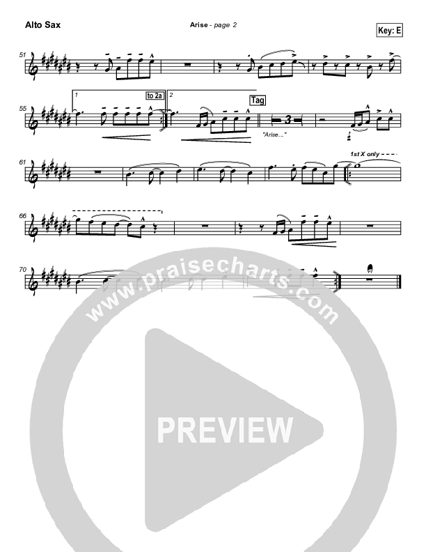 Arise Alto Sax (Paul Baloche)