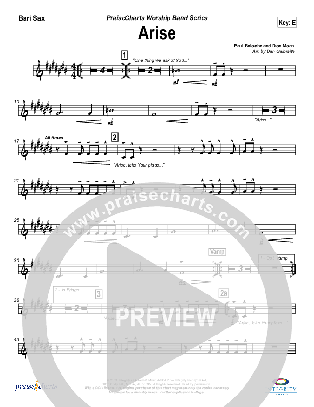 Arise Bari Sax (Paul Baloche)