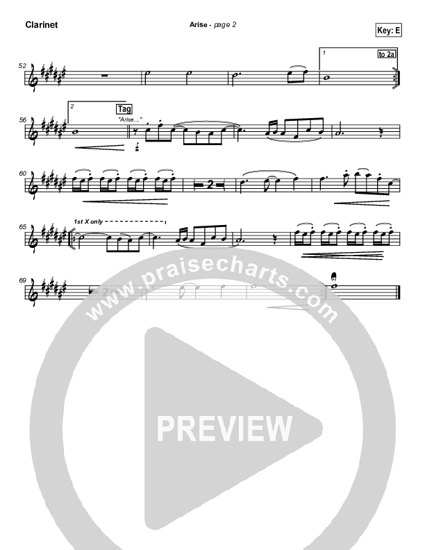 Arise Clarinet (Paul Baloche)