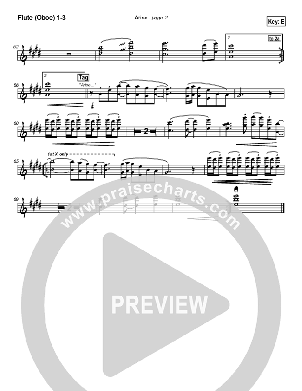 Arise Flute/Oboe 1/2/3 (Paul Baloche)