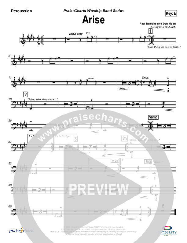 Arise Percussion (Paul Baloche)