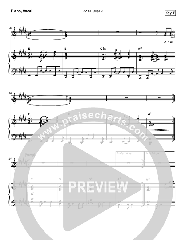 Arise Piano/Vocal (Paul Baloche)