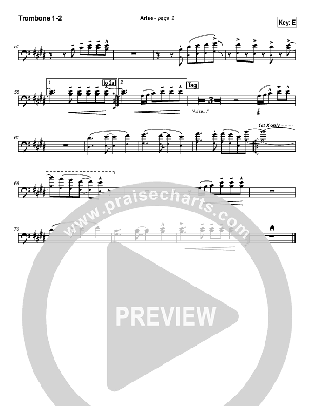 Arise Trombone 1/2 (Paul Baloche)