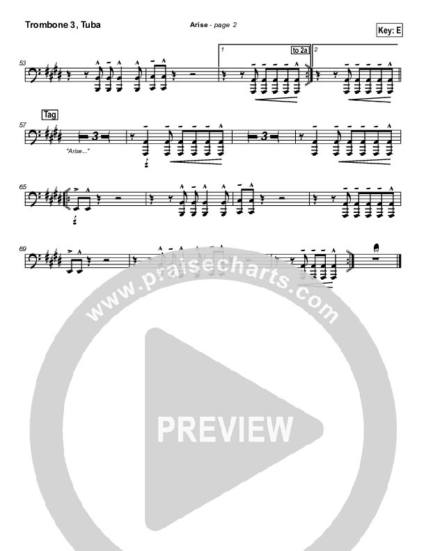 Arise Trombone 3/Tuba (Paul Baloche)