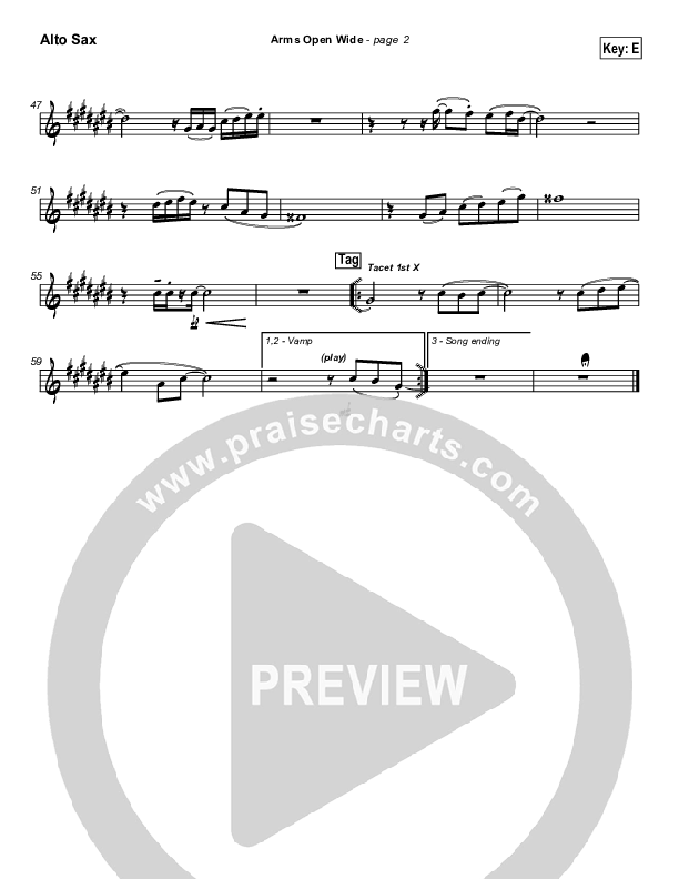 Arms Open Wide Alto Sax (Rita Baloche)