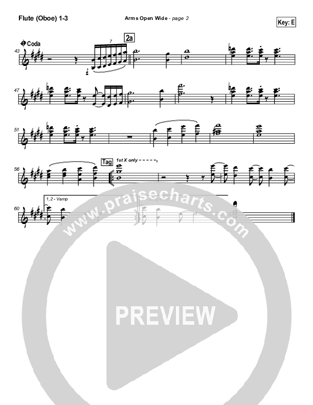 Arms Open Wide Flute/Oboe 1/2/3 (Rita Baloche)