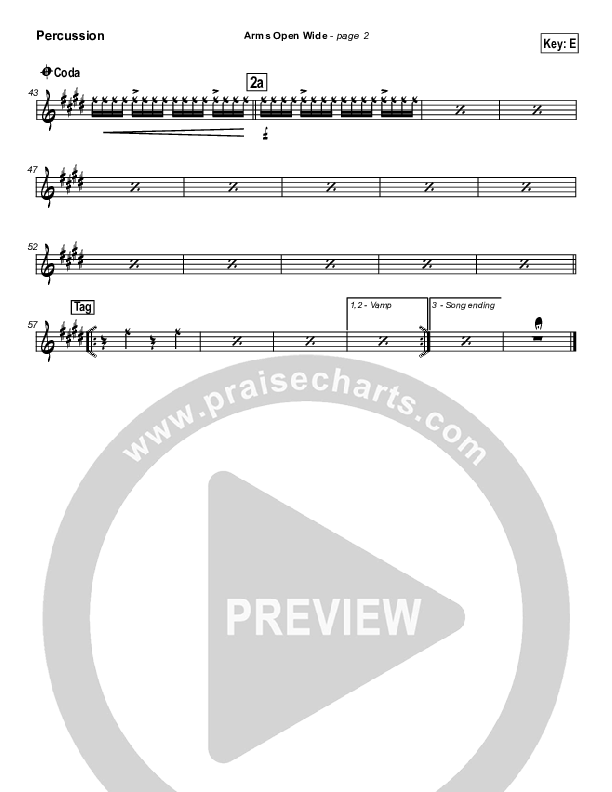 Arms Open Wide Percussion (Rita Baloche)