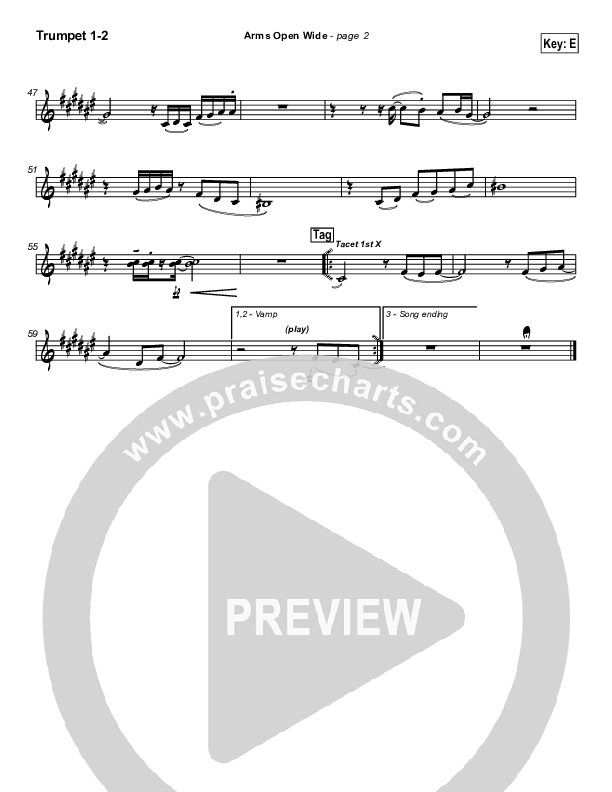 Arms Open Wide Trumpet 1,2 (Rita Baloche)