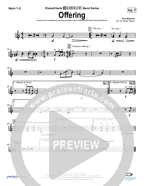 Offering French Horn 1/2 (Paul Baloche)