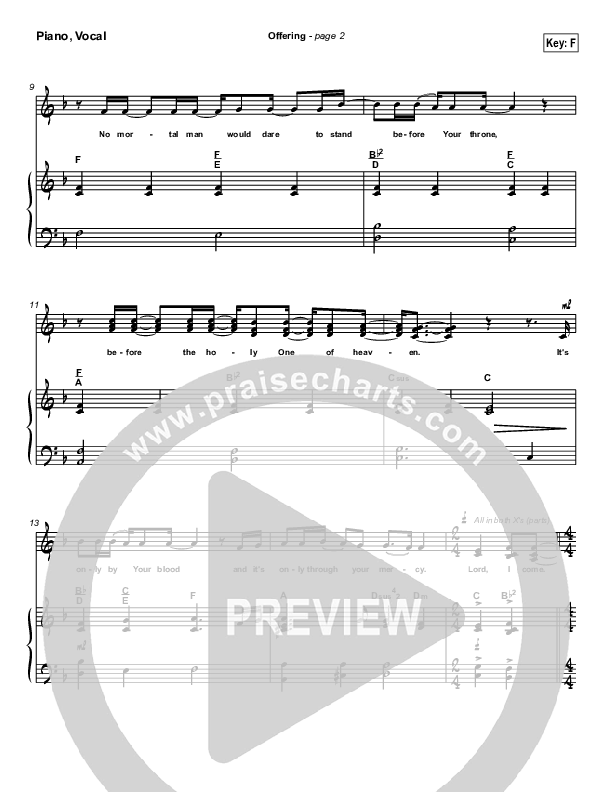 Offering Piano/Vocal Pack (Paul Baloche)