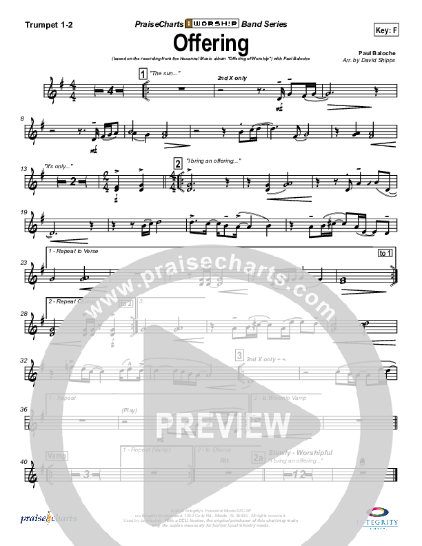 Offering Brass Pack (Paul Baloche)