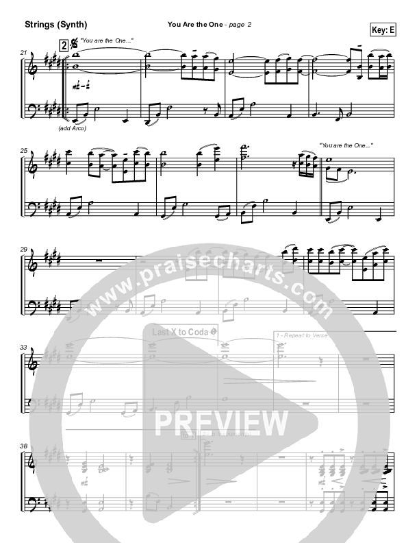 You Are the One Synth Strings (Paul Baloche)