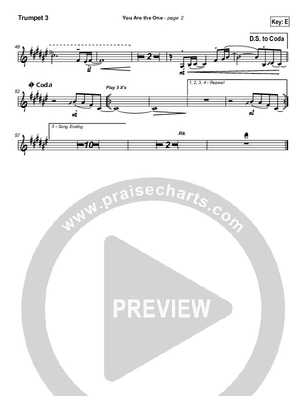 You Are the One Trumpet 3 (Paul Baloche)