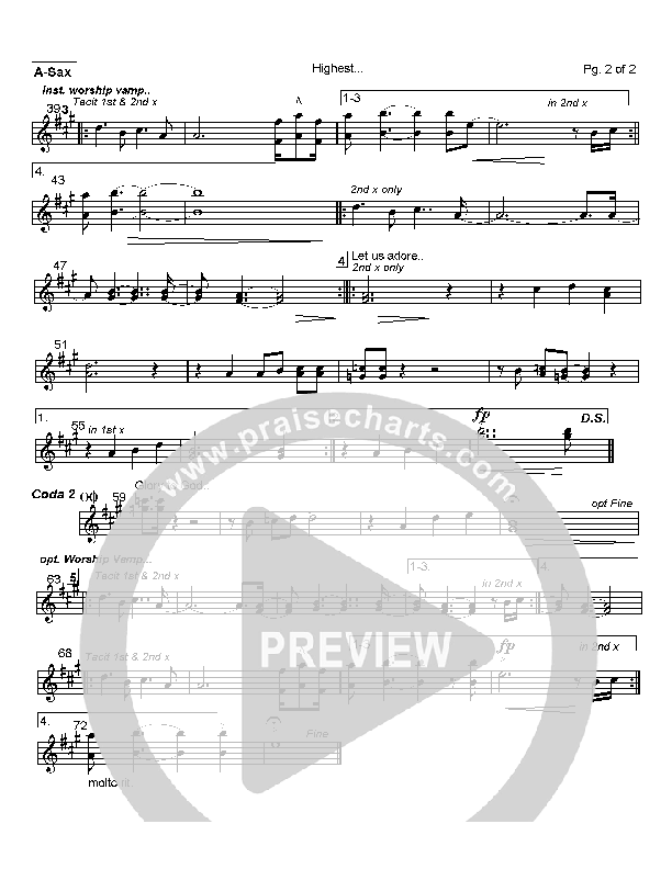 Highest Alto Sax (Hillsong Worship)