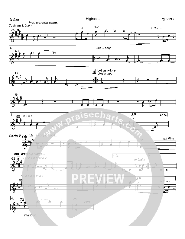 Highest Bari Sax (Hillsong Worship)