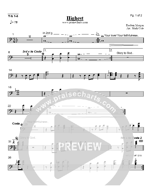 Highest Trombone 1/2/3 (Hillsong Worship)