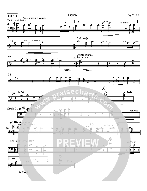 Highest Trombone 1/2/3 (Hillsong Worship)