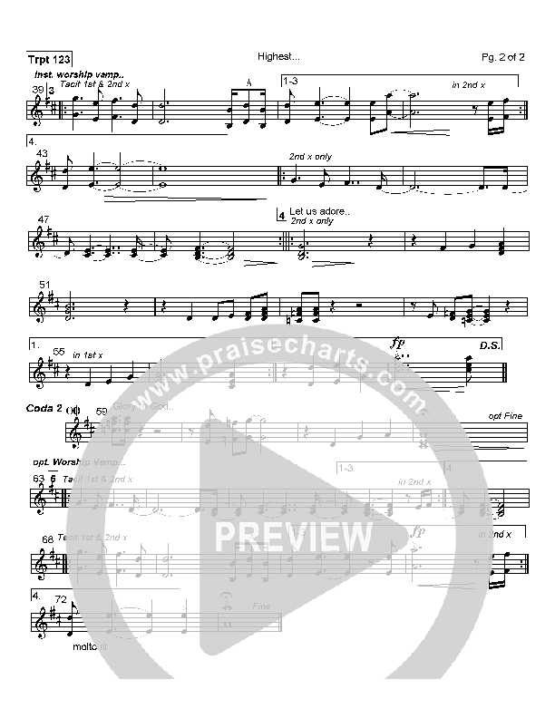 Highest Trumpet 1/2/3 (Hillsong Worship)